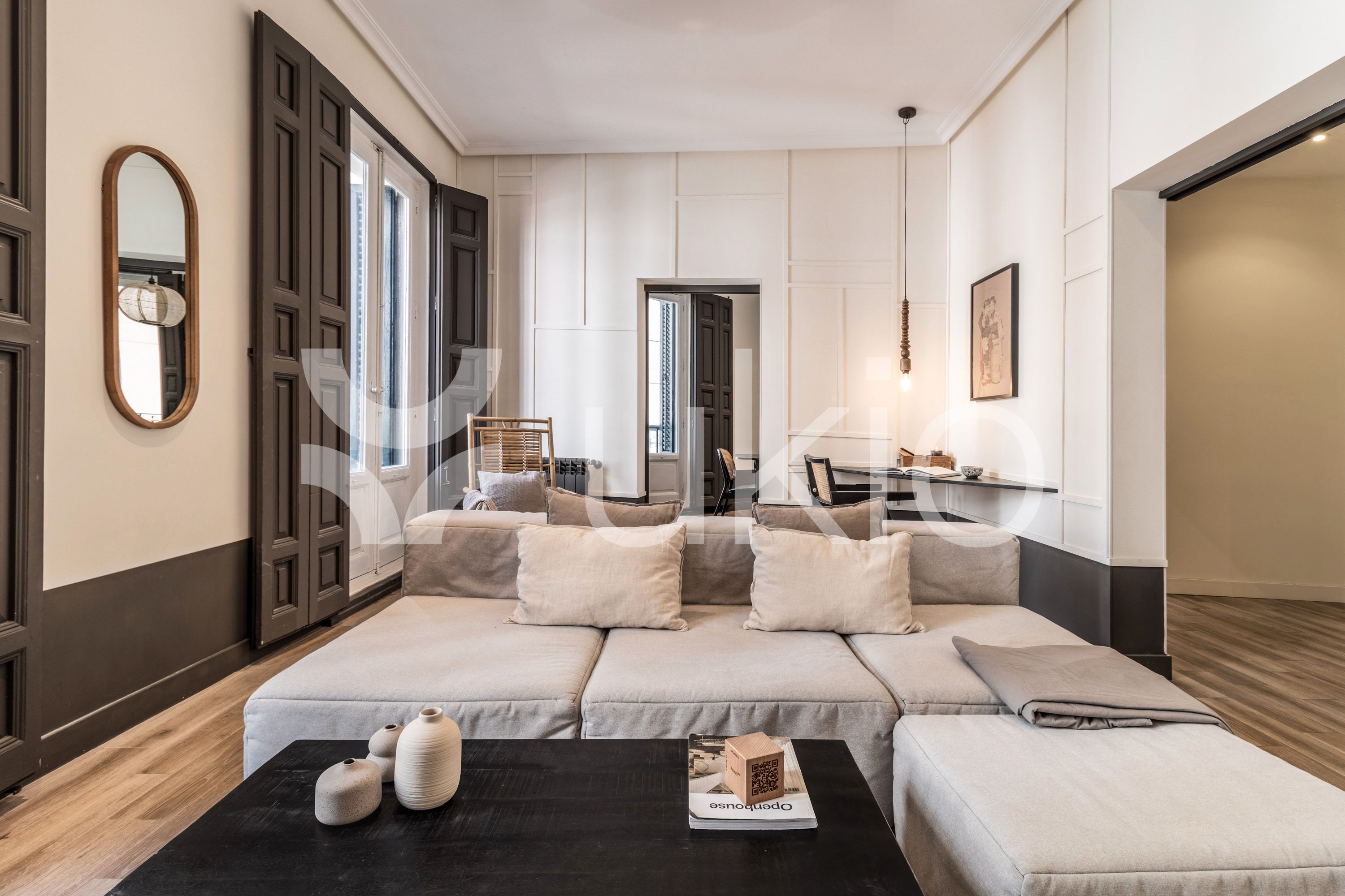 Living room of Apartment to rent in  Madrid Capital  with Heating, Furnished and Oven