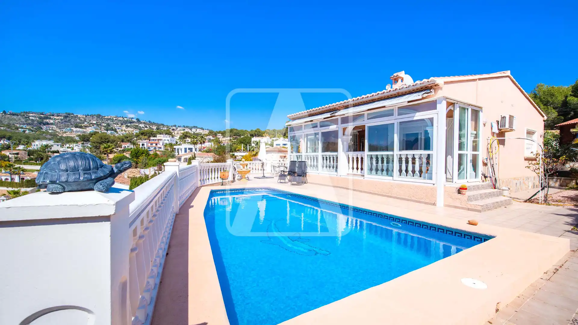 Piscina de Casa o xalet en venda en Benissa amb Aire condicionat, Calefacció i Jardí privat