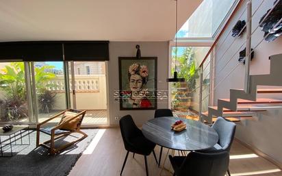 Dining room of Attic to rent in  Barcelona Capital  with Air Conditioner, Heating and Parquet flooring