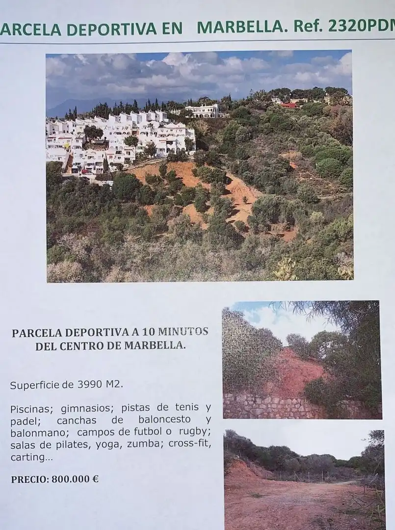 Terreno en venta en Marbella