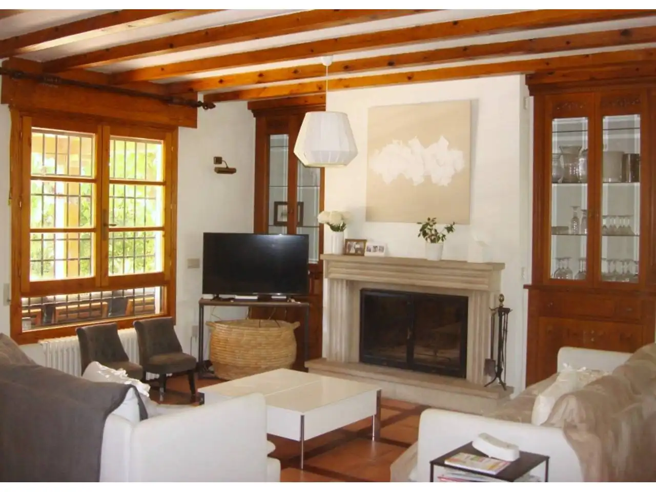 Living room of Houses for sale in Albacete  with Heating, Private garden and Swimming Pool