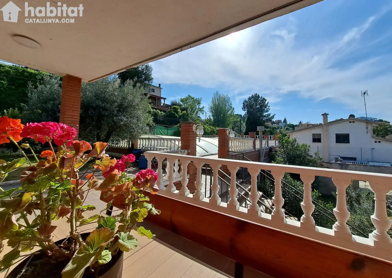 Balcony of Houses for sale in Masquefa  with Air Conditioner, Heating and Private garden