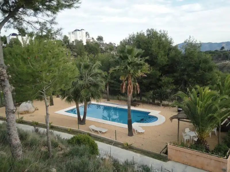 Piscina de Finca rústica en venta en La Nucia con Aire acondicionado, Jardín privado y Terraza