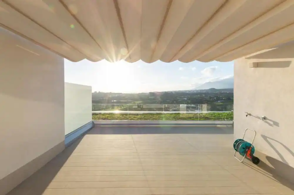 Terraza de Casa adosada de alquiler en Estepona con Aire acondicionado, Terraza y Piscina