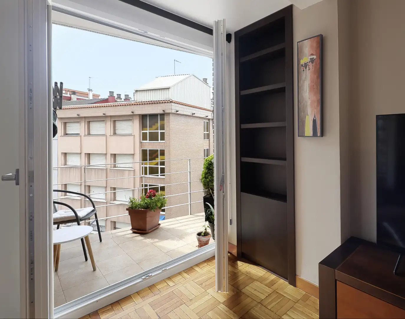 Balcony of Flat for sale in Gijón   with Heating, Parquet flooring and Terrace