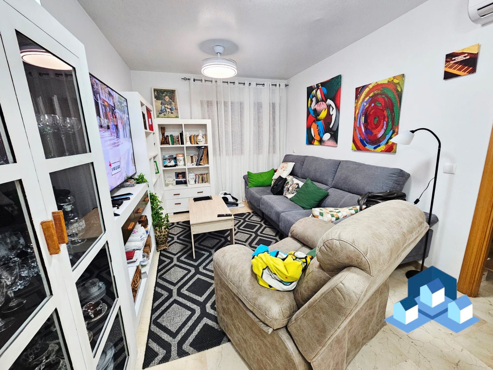 Wohnzimmer von Wohnungen zum Verkauf in Lorca mit Klimaanlage, Heizung und Möbliert