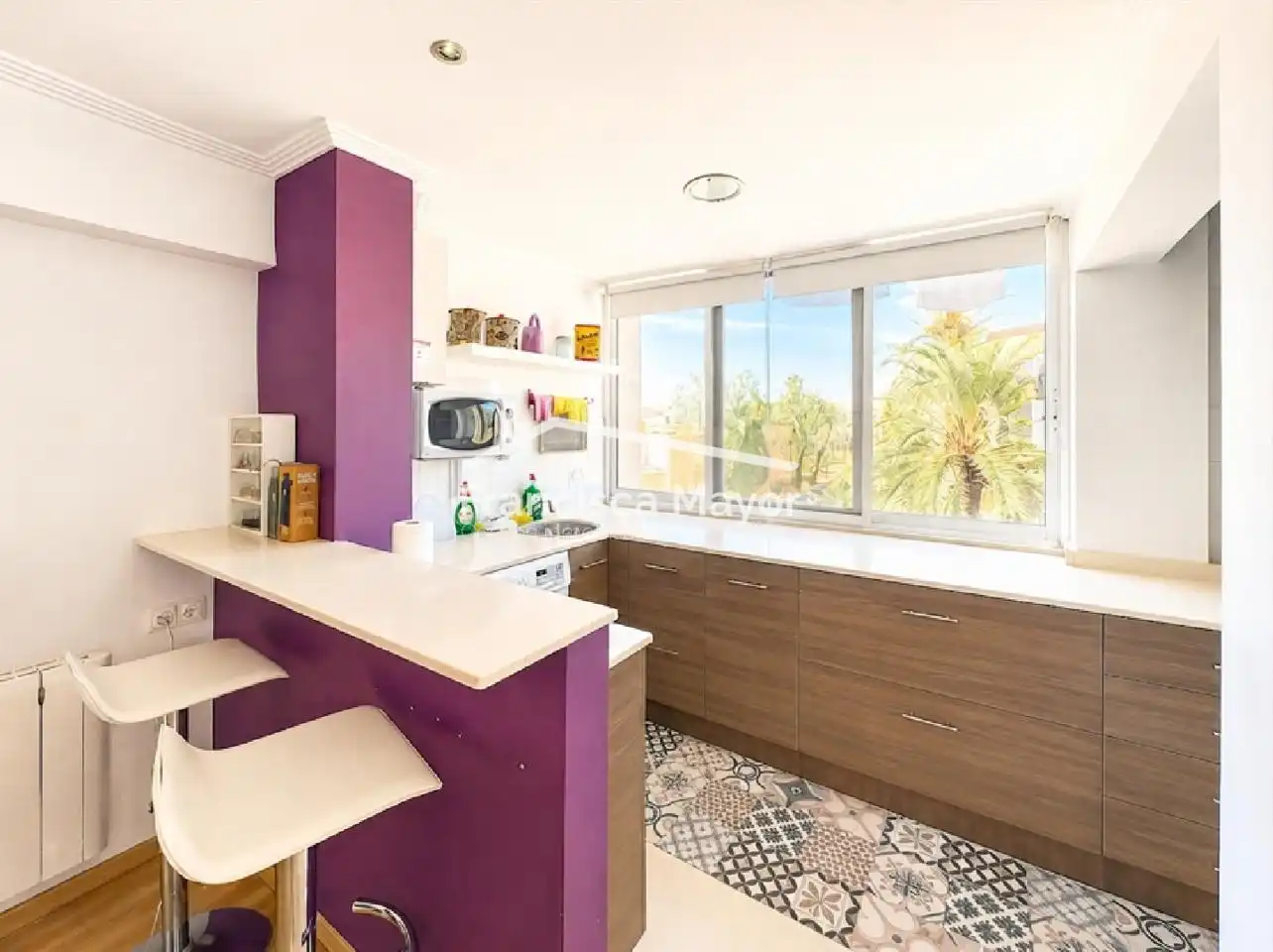 Kitchen of Flat for sale in Valencia  with Air Conditioner and Furnished