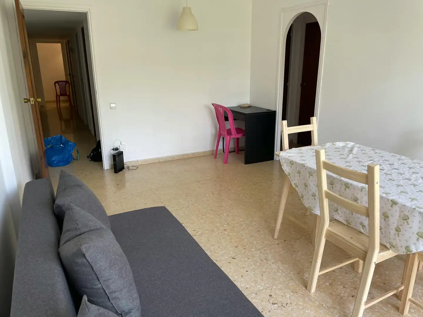 Sala de estar de Piso para compartir en Barcelona con Calefacción, Amueblado y Lavadora