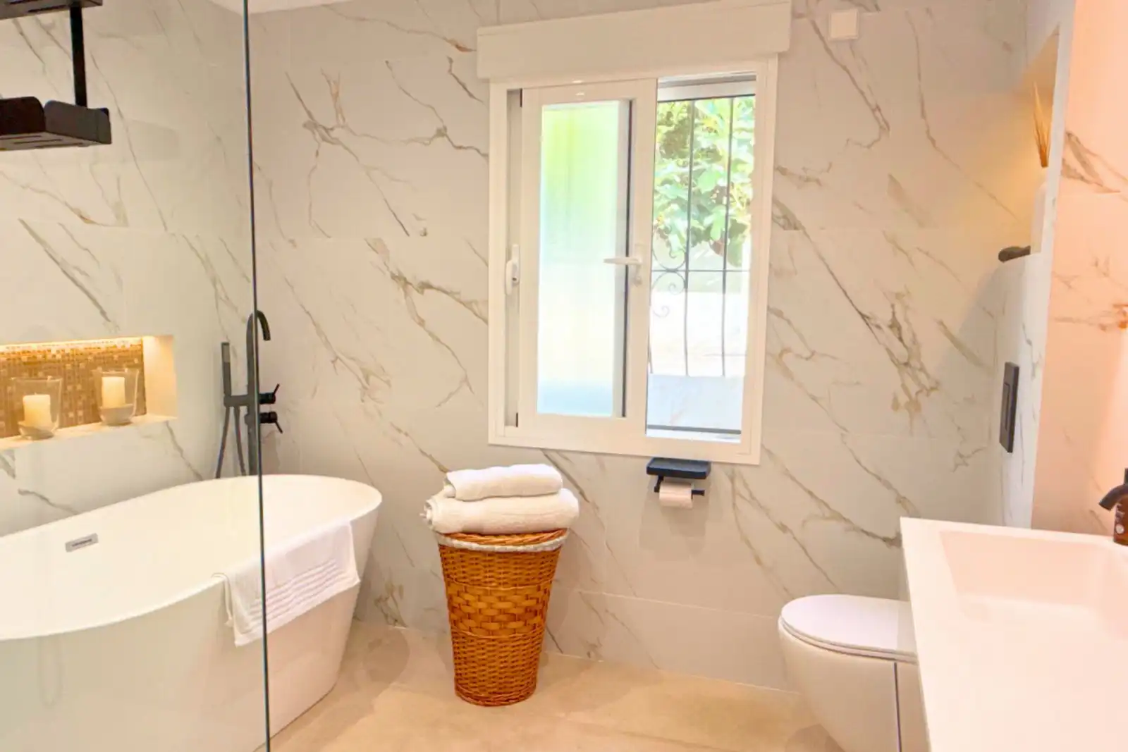 Baño de Casa o chalet de alquiler en Calpe / Calp con Aire acondicionado, Calefacción y Terraza