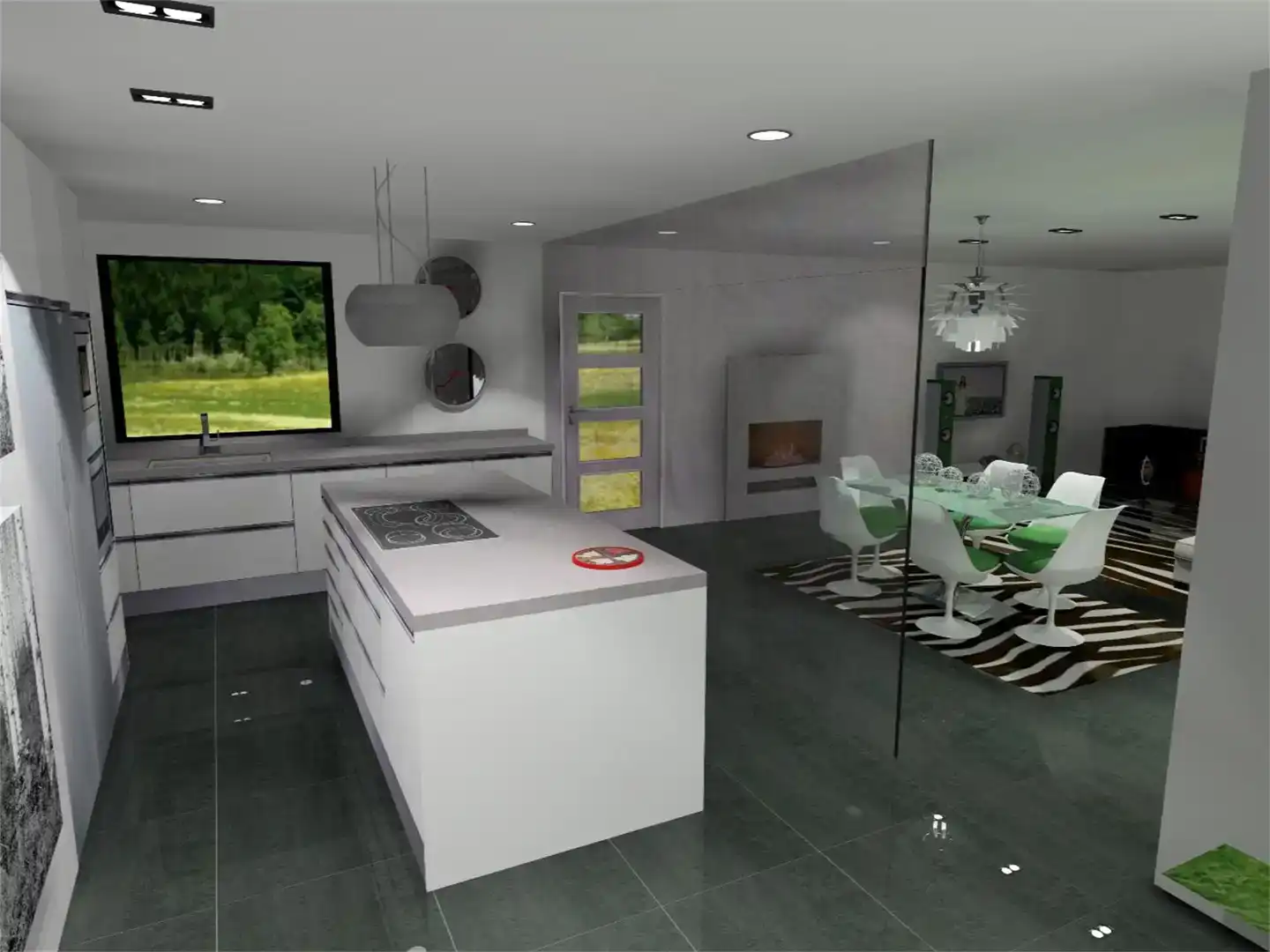 Kitchen of Houses for sale in Gijón   with Air Conditioner, Private garden and Parquet flooring