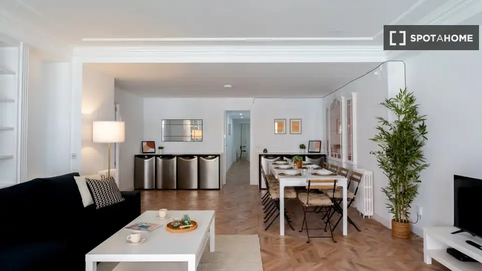 Dining room of Flat for rent in Madrid  with Air Conditioner, Heating and Furnished