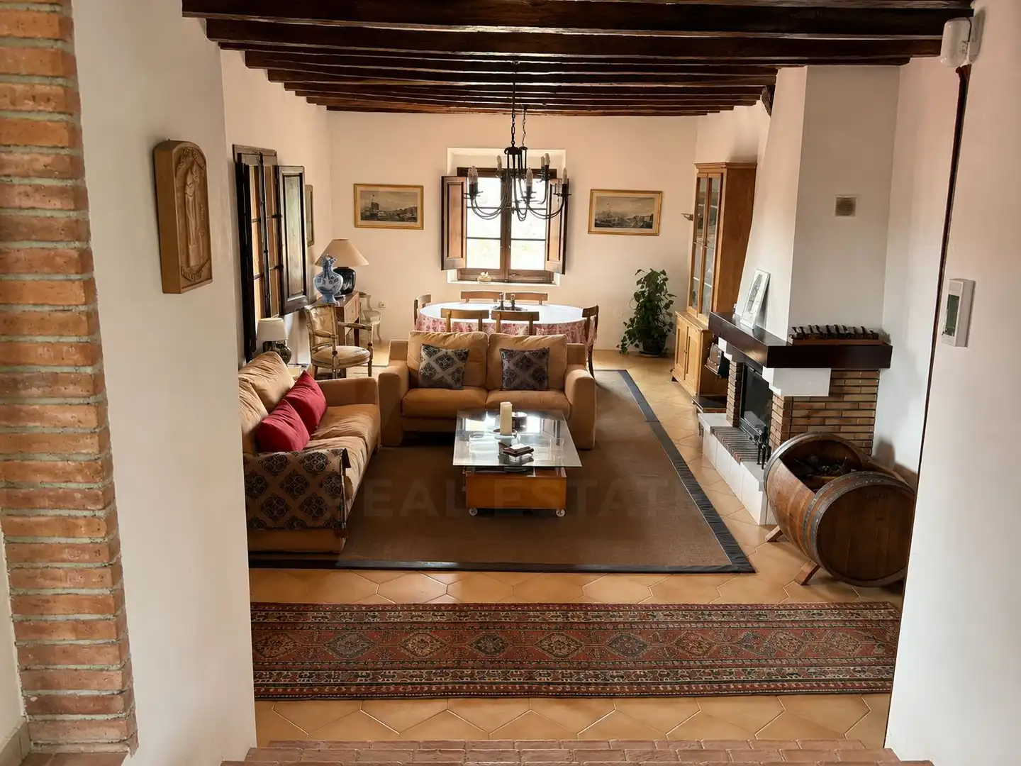 Sala d'estar de Finca rústica en venda en El Molar (Tarragona) amb Calefacció, Terrassa i Piscina