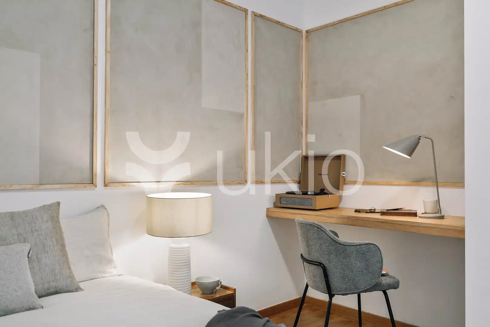 Schlafzimmer von Wohnungen zur Miete in Barcelona mit Klimaanlage, Heizung und Möbliert