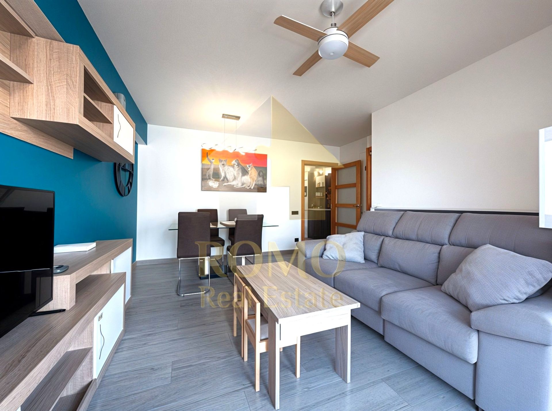 Living room of Flat for sale in Polinyà  with Heating, Parquet flooring and Balcony