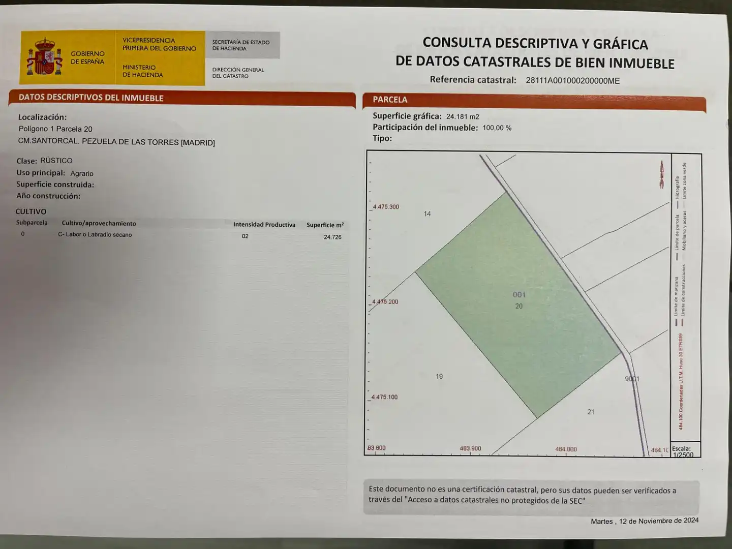Rustikales Grundstück zum Verkauf in Pezuela de las Torres, imagen 5