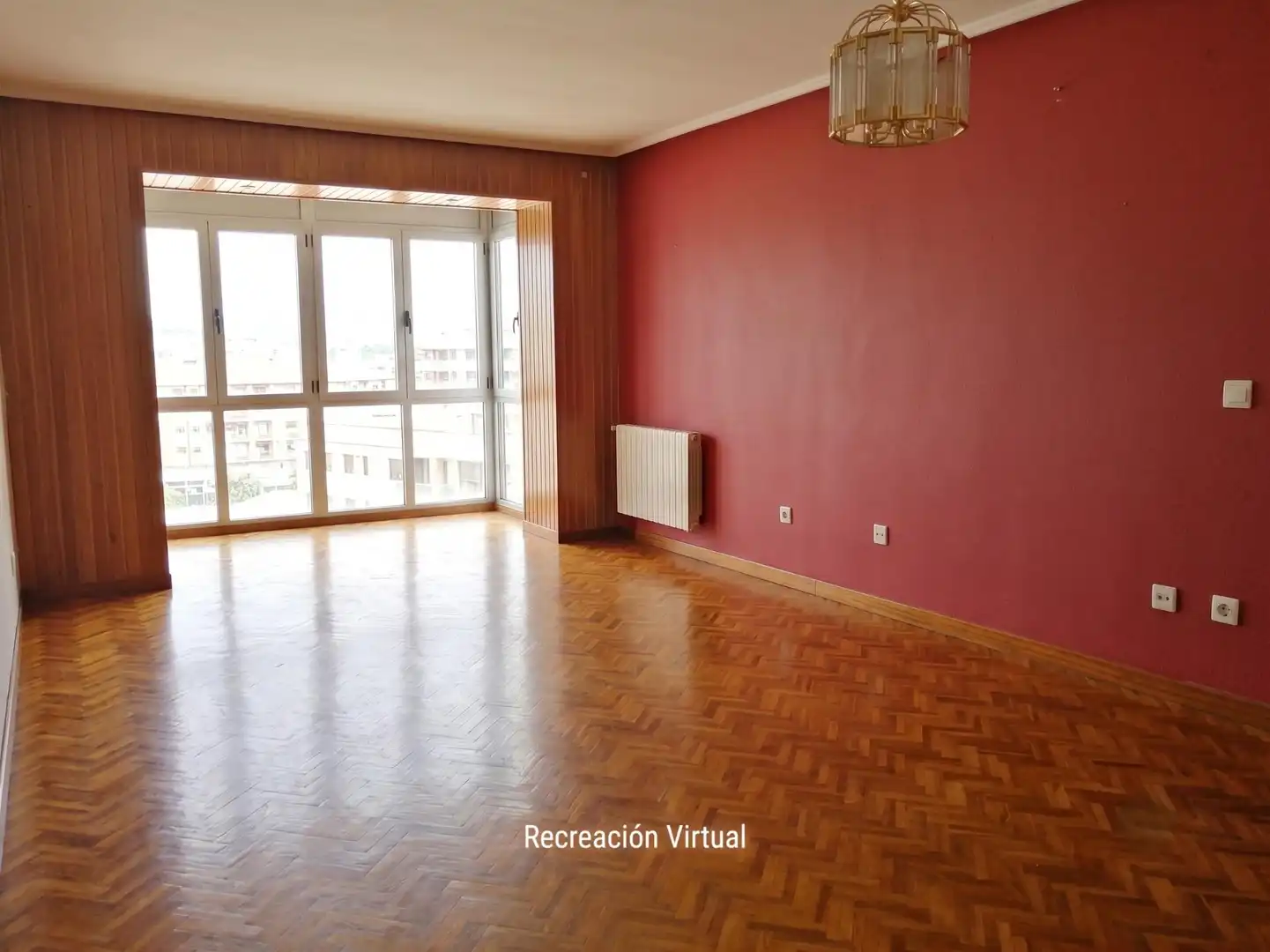 Living room of Flat for sale in Ourense Capital   with Parquet flooring, Terrace and Storage room