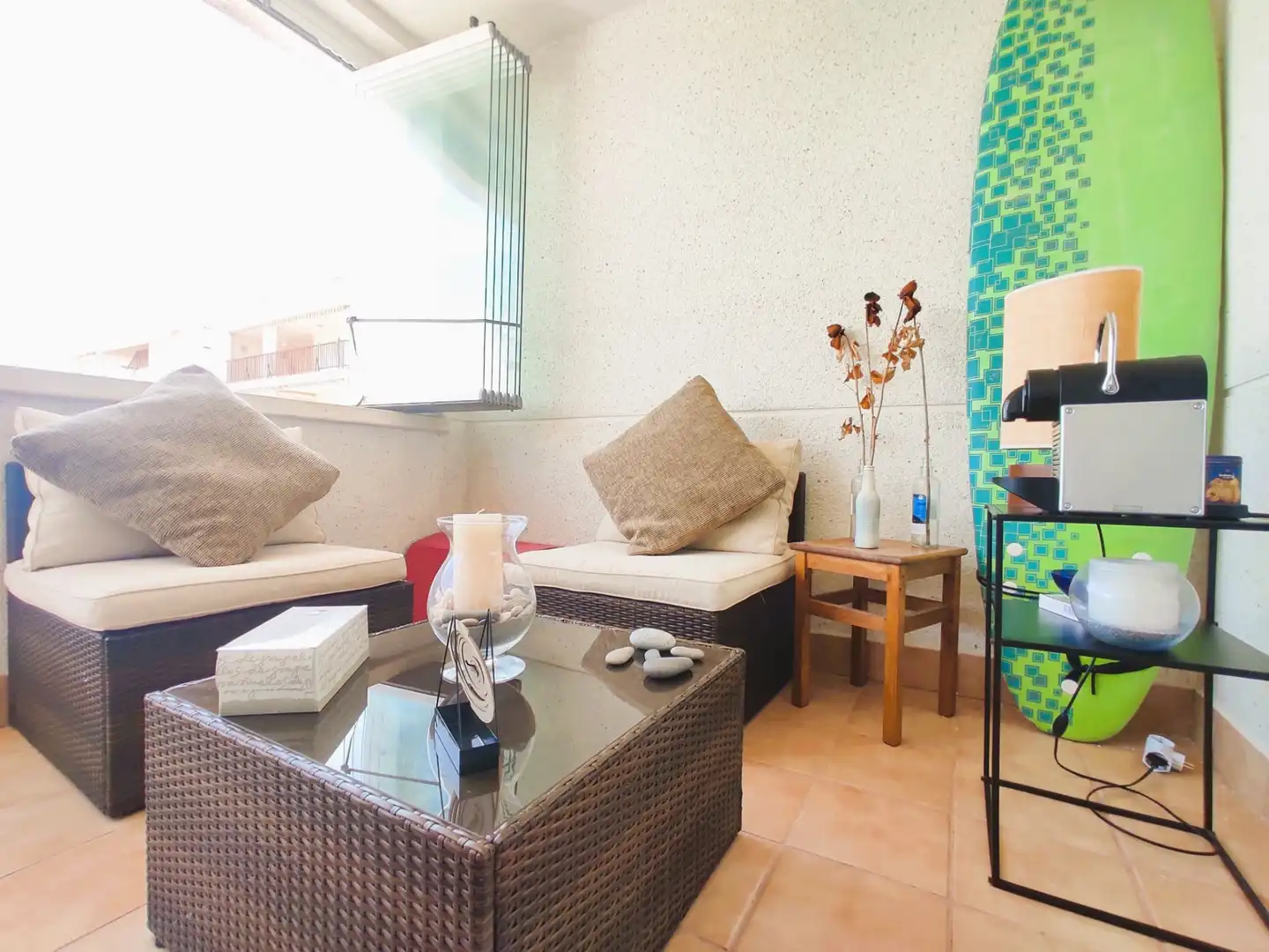 Balcony of Apartments for sale in Sagunto / Sagunt  with Air Conditioner, Terrace and Furnished