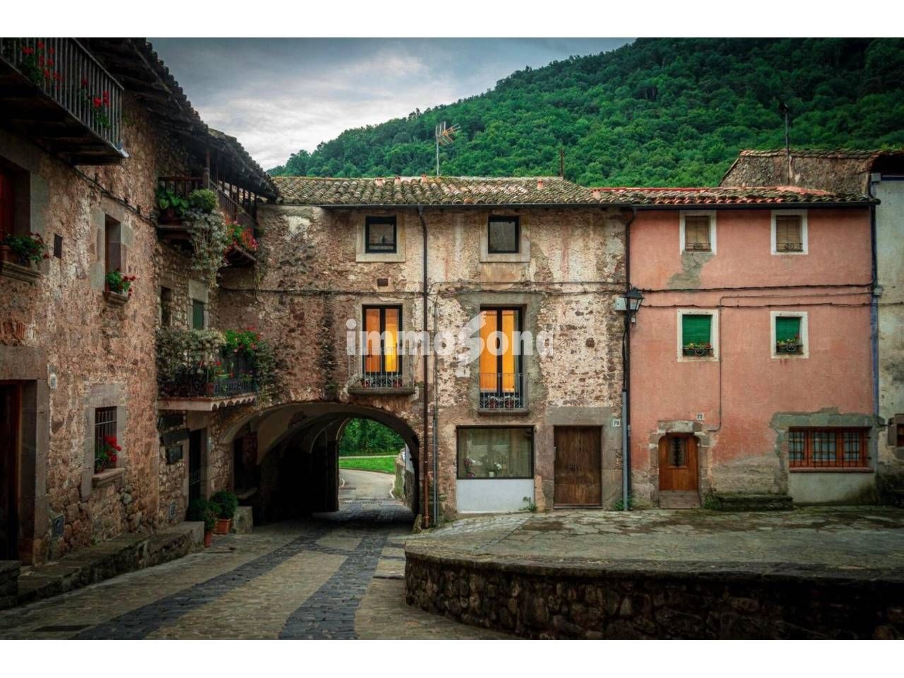 Exterior view of House or chalet for sale in La Vall d'en Bas  with Heating, Private garden and Terrace