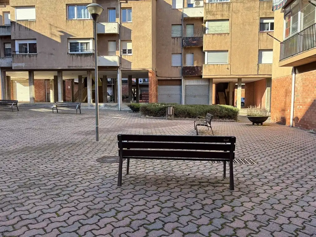 Exterior view of Flat for sale in Sant Joan Les Fonts  with Heating, Storage room and Balcony