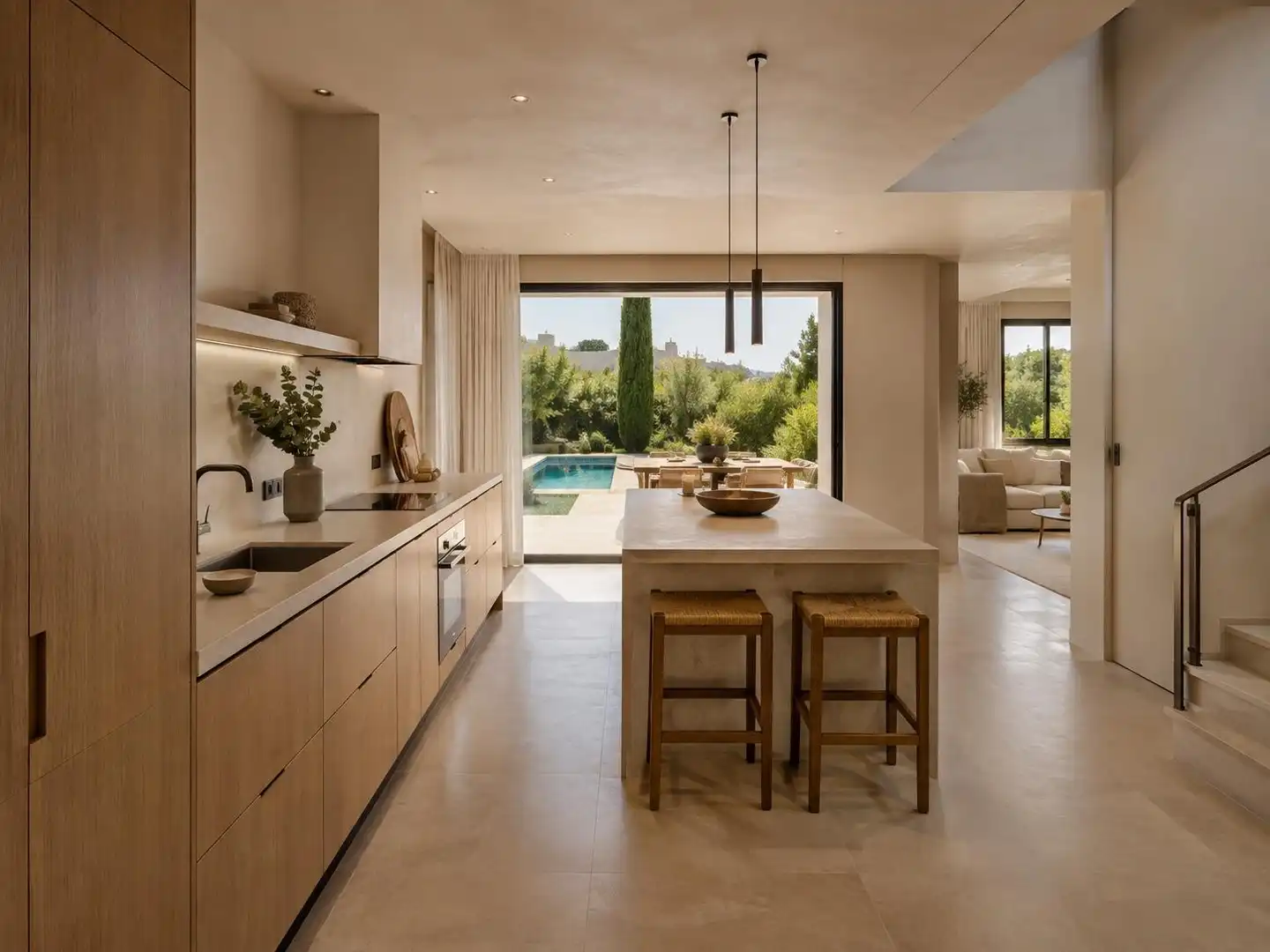 Cocina de Casa o chalet en venta en Sant Cugat del Vallès con Aire acondicionado, Calefacción y Jardín privado