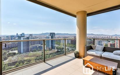 Terrace of Flat for sale in  Barcelona Capital  with Air Conditioner, Heating and Private garden