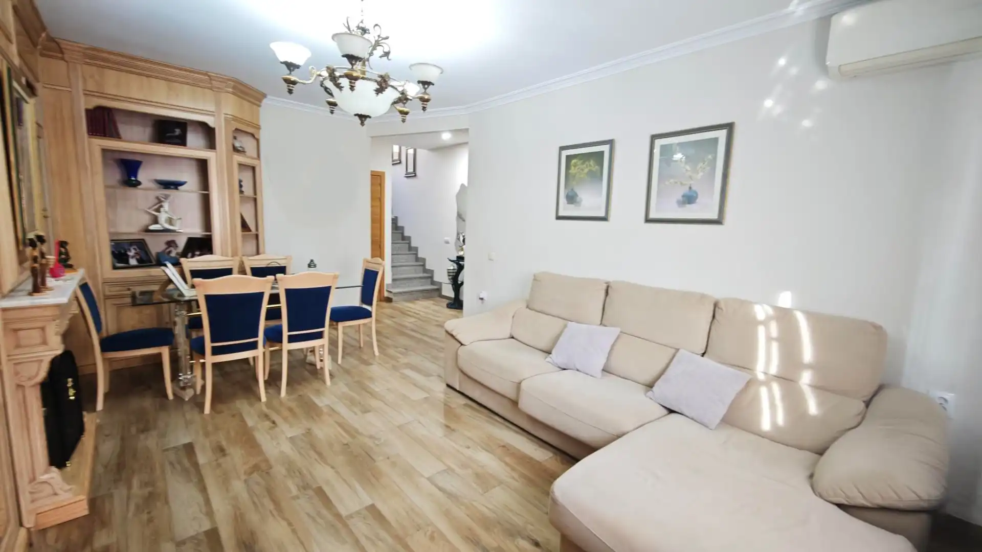 Living room of Detached homes for sale in Roquetas de Mar  with Air Conditioner, Furnished and Balcony