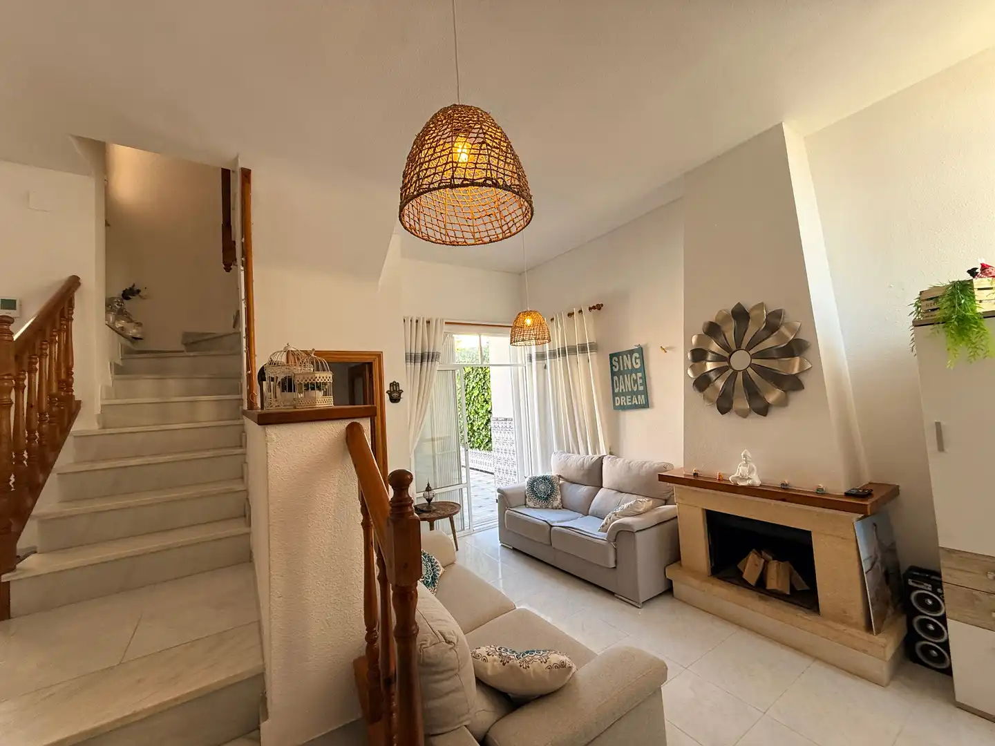 Sala de estar de Casa adosada en venta en Cartagena con Calefacción, Terraza y Amueblado