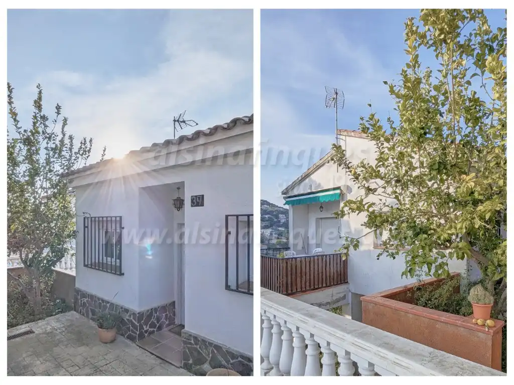 Vista exterior de Casa o xalet en venda en Lloret de Mar amb Jardí privat, Terrassa i Balcó