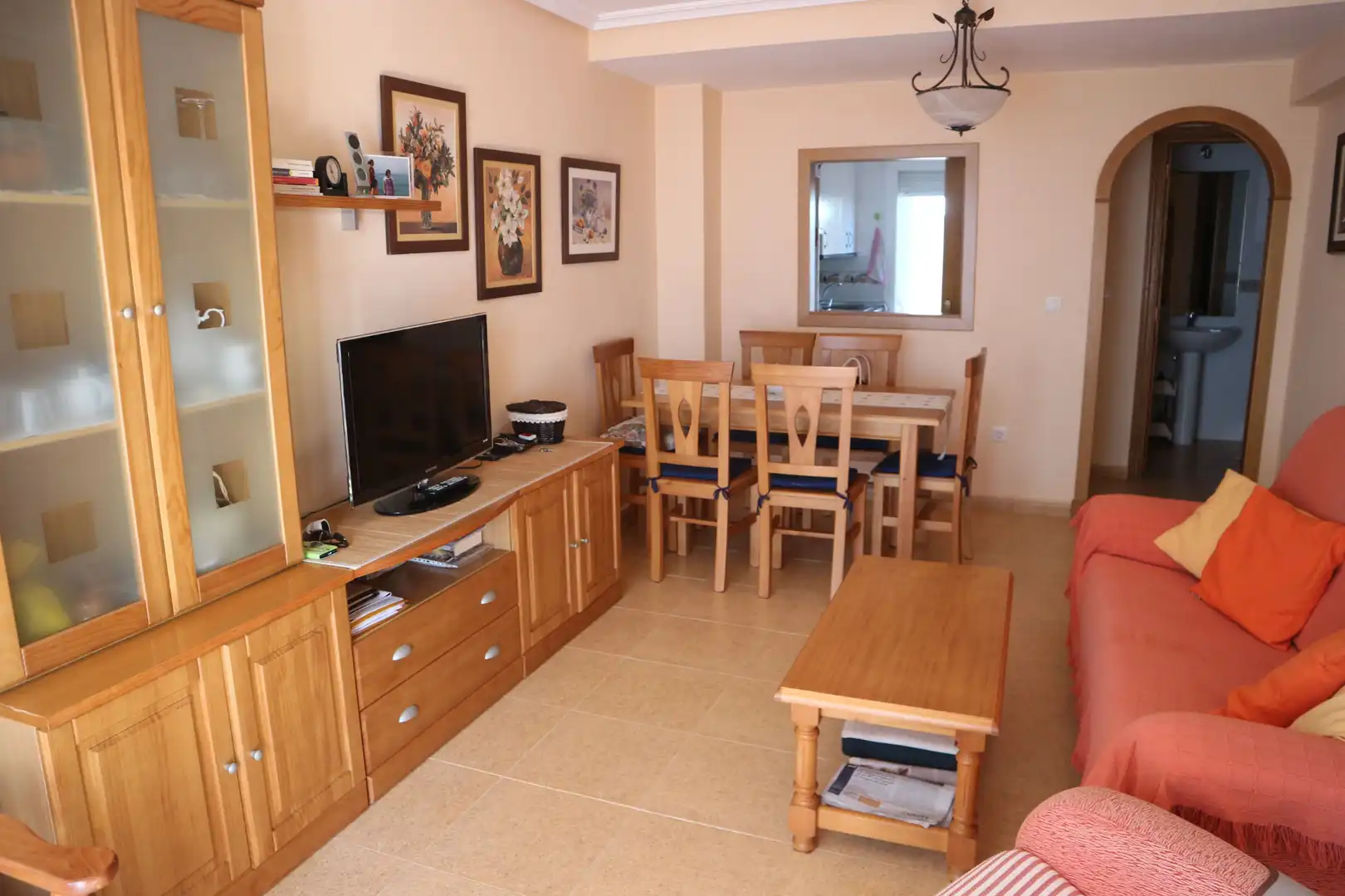 Sala de estar de Casa adosada en venta en La Manga del Mar Menor con Aire acondicionado, Calefacción y Terraza