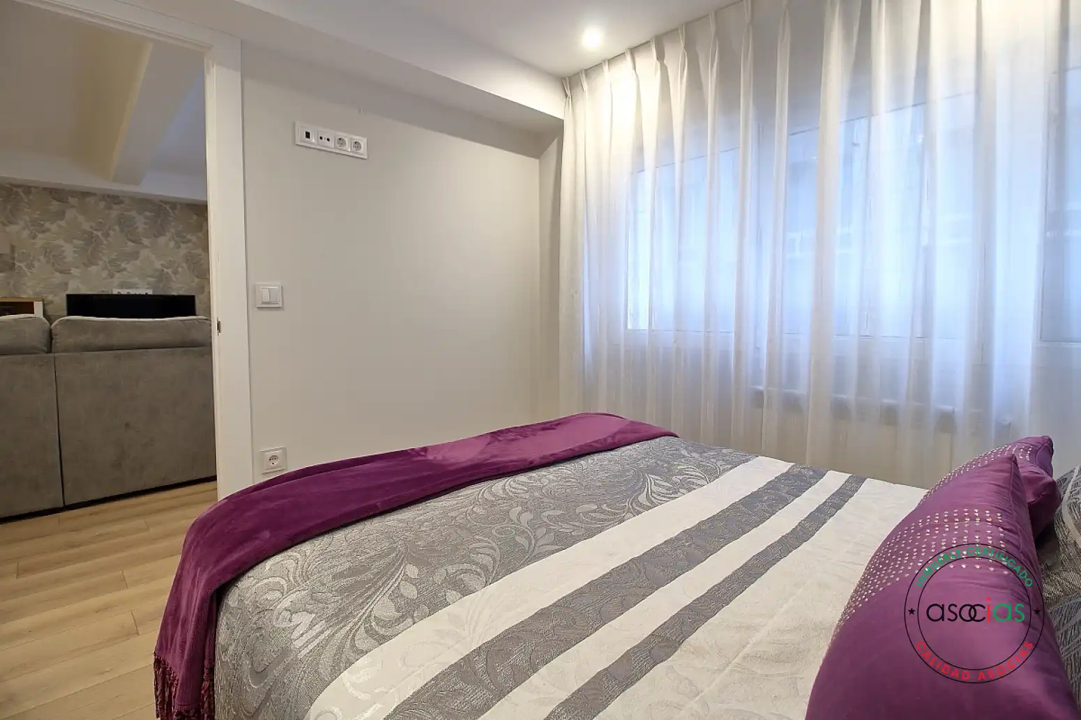 Bedroom of Flat for sale in Gijón   with Heating and Parquet flooring