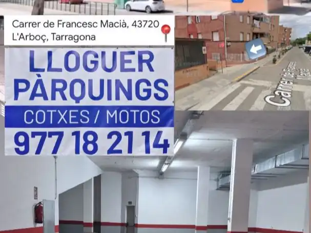 Einzelparkplatz zur Miete in Francesc Macià 12B