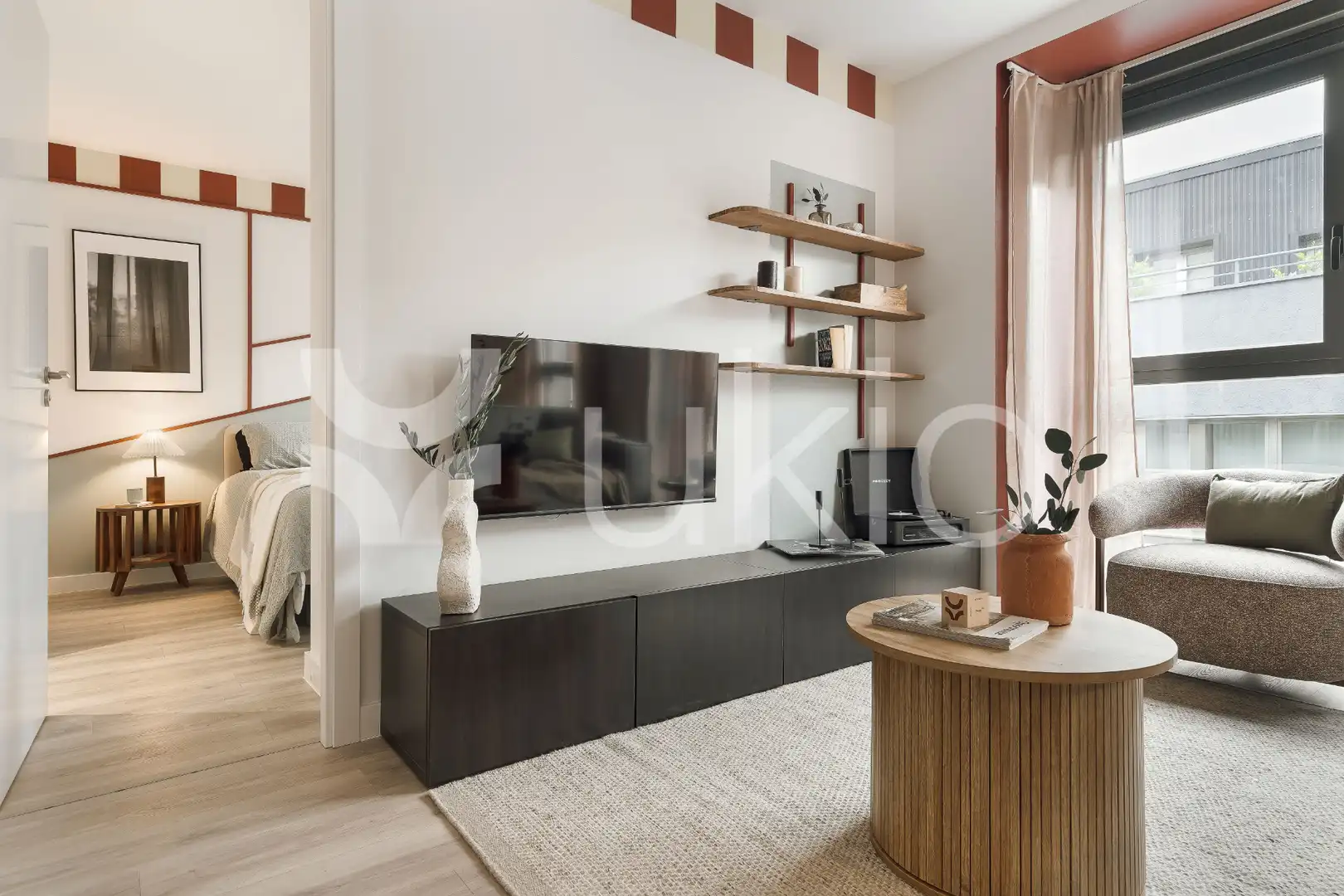 Wohnzimmer von Wohnungen zur Miete in Madrid mit Heizung, Möbliert und Ofen