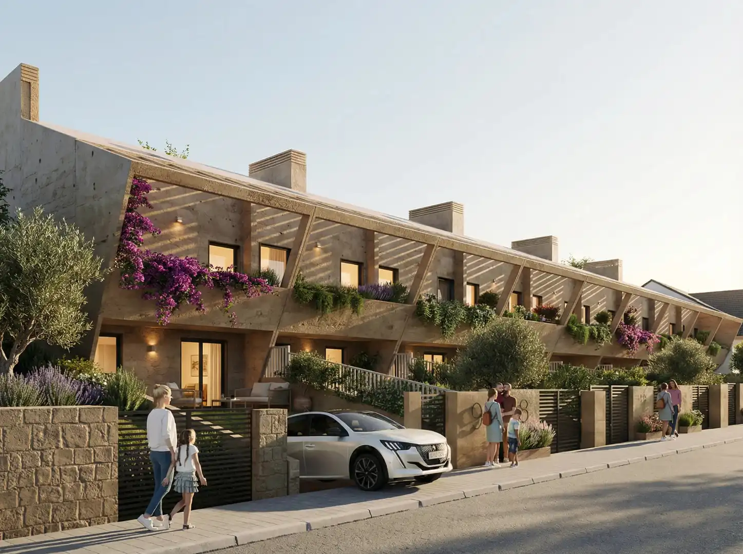 Außenansicht von Einfamilien-Reihenhaus zum Verkauf in San Fernando de Henares mit Klimaanlage, Heizung und Privatgarten