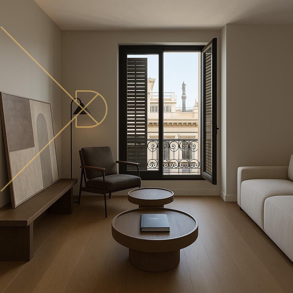 Sala d'estar de Pis en venda en  Barcelona Capital amb Aire condicionat, Calefacció i Terrassa