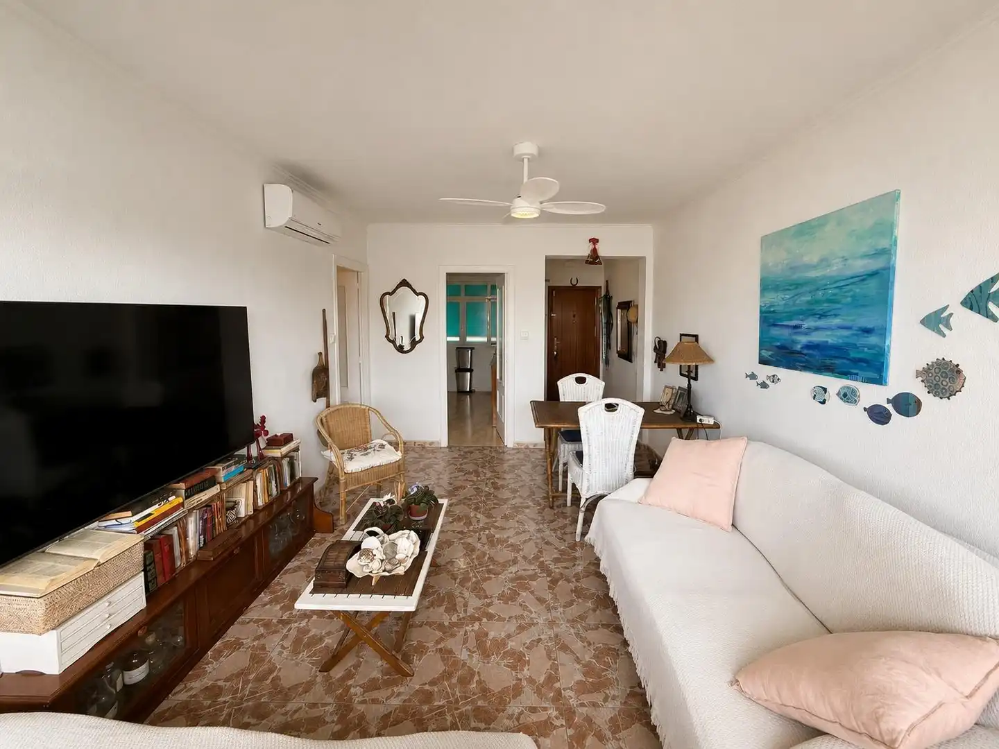 Living room of Flat for sale in Alicante / Alacant  with Air Conditioner, Heating and Furnished