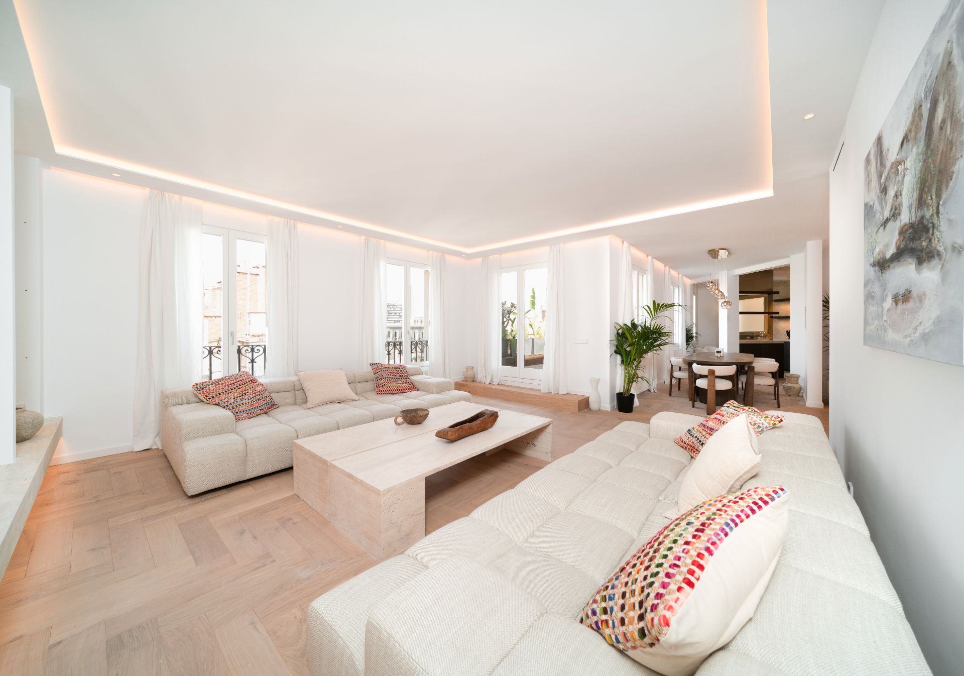 Living room of Flat for sale in  Barcelona Capital  with Furnished