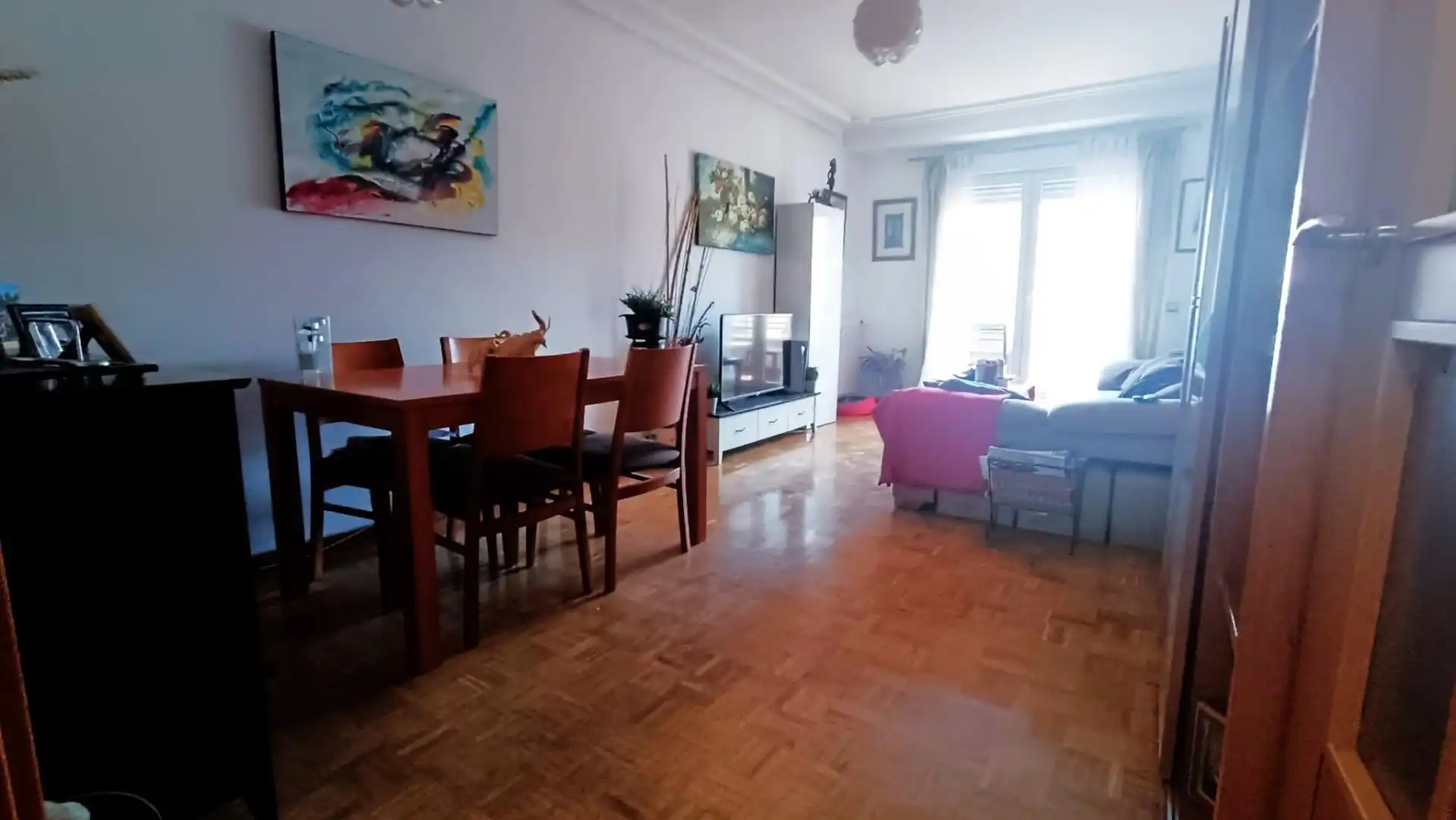 Wohnzimmer von Wohnung zum Verkauf in Zamora Capital  mit Heizung, Parkett und Terrasse