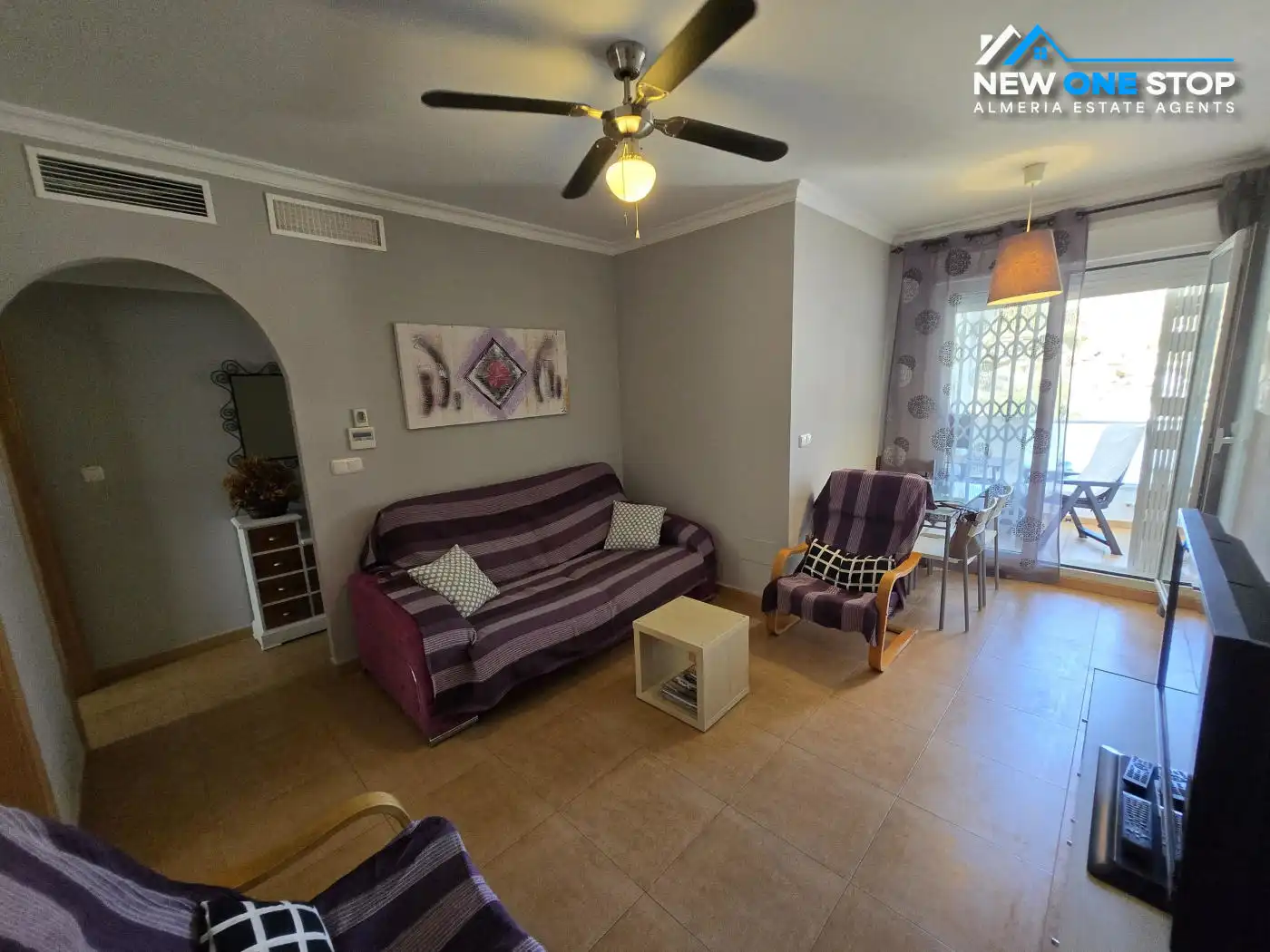 Wohnzimmer von Wohnungen zum Verkauf in Carboneras mit Klimaanlage, Heizung und Terrasse