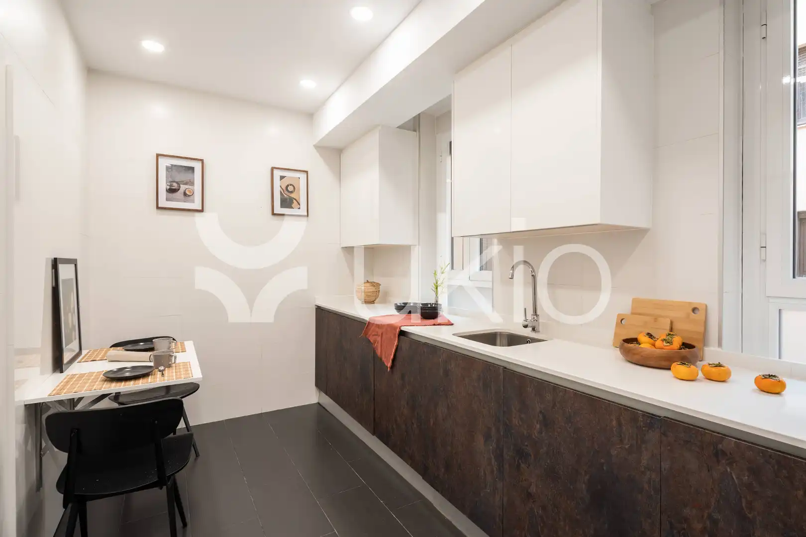 Cocina de Apartamento de alquiler en Madrid con Aire acondicionado, Calefacción y Amueblado