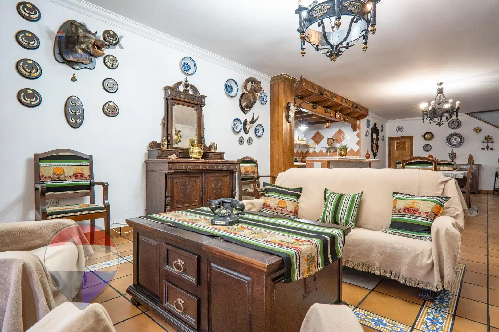 Living room of Houses for sale in Cuevas Bajas  with Heating, Private garden and Swimming Pool