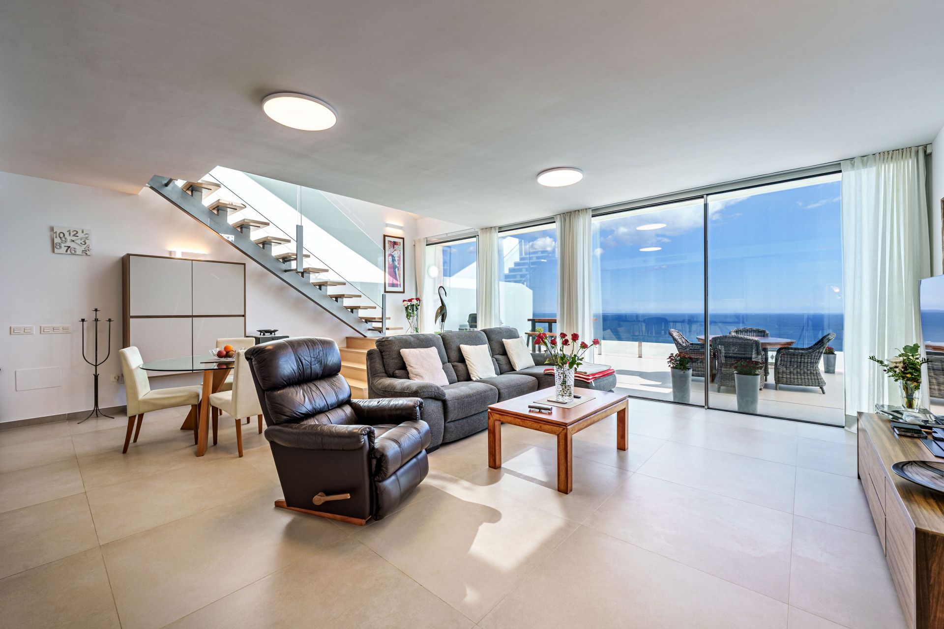 Sala d'estar de Àtic en venda en Benalmádena amb Aire condicionat, Terrassa i Piscina