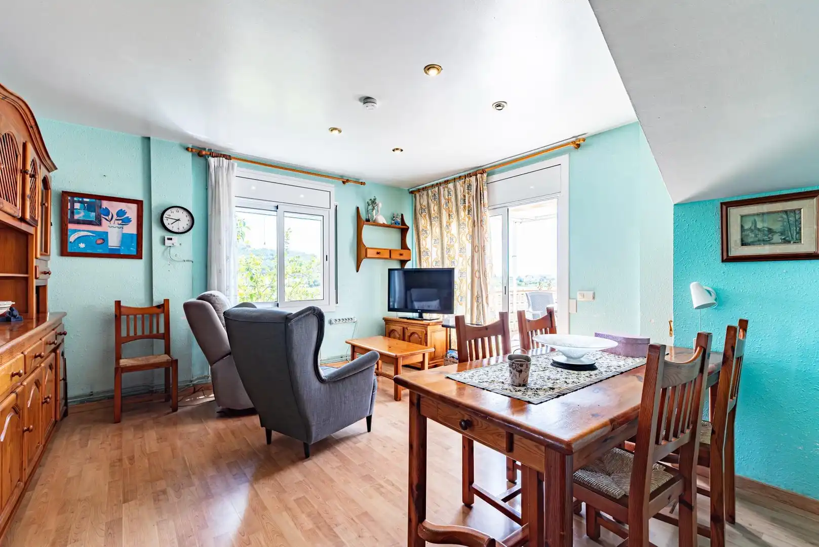 Wohnzimmer von Maisonette zum Verkauf in Calafell mit Heizung, Privatgarten und Terrasse