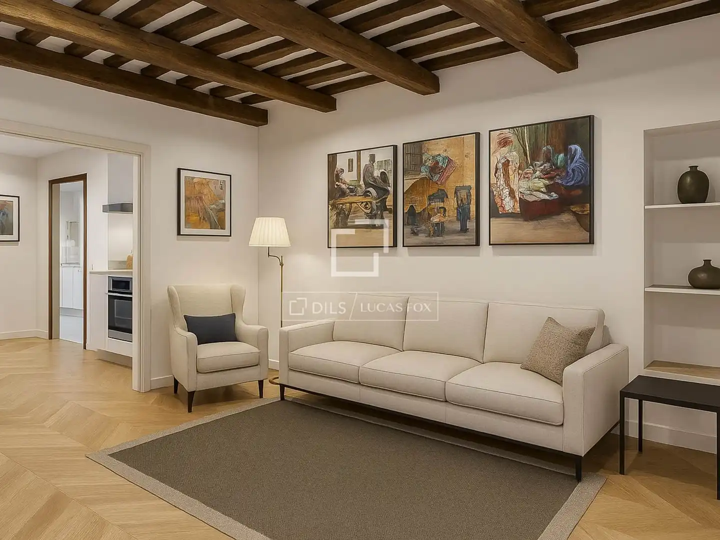 Sala de estar de Piso en venta en Barcelona con Calefacción, Terraza y Balcón