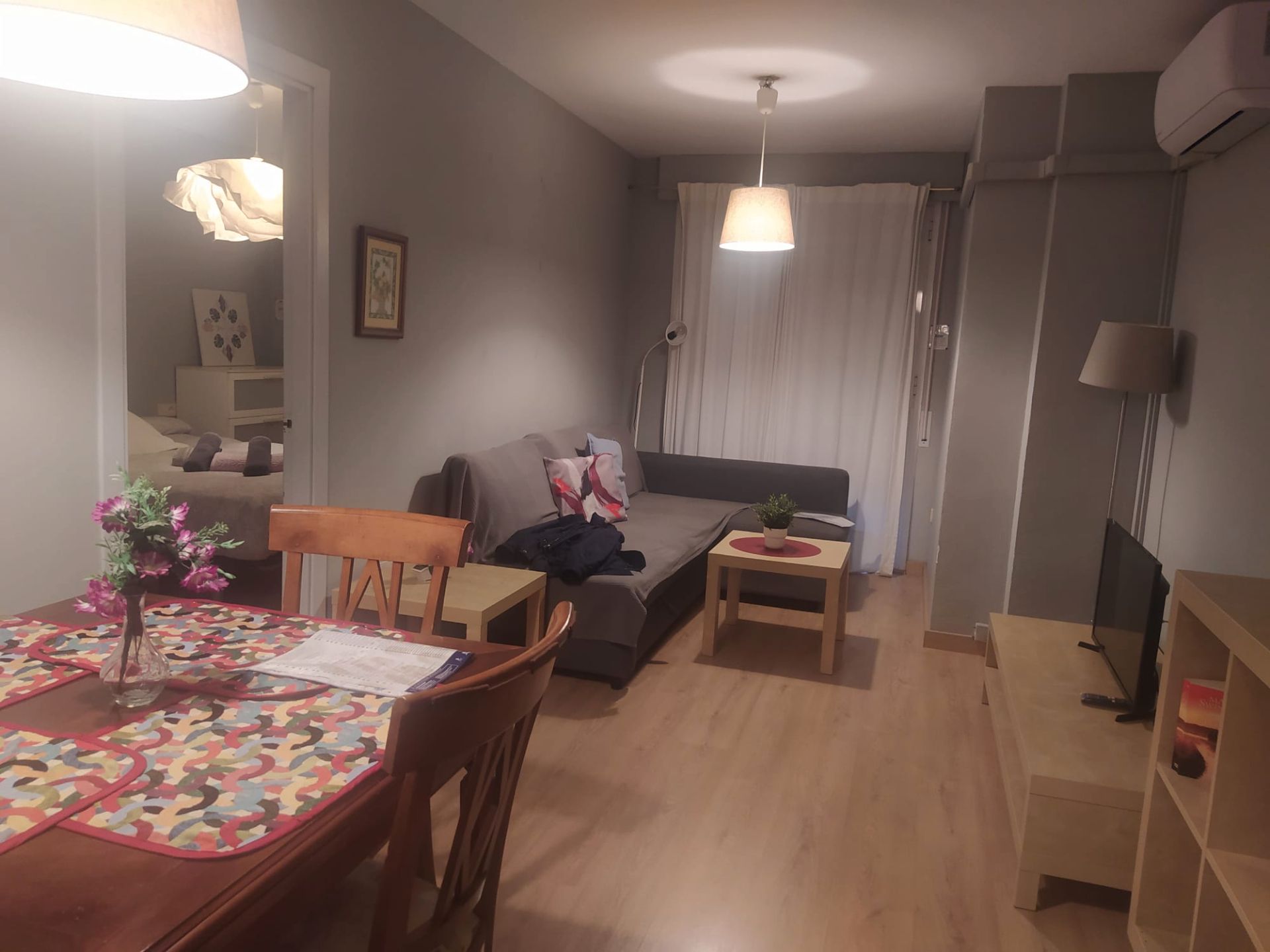 Sala d'estar de Apartament de lloguer en Málaga Capital amb Aire condicionat i Moblat