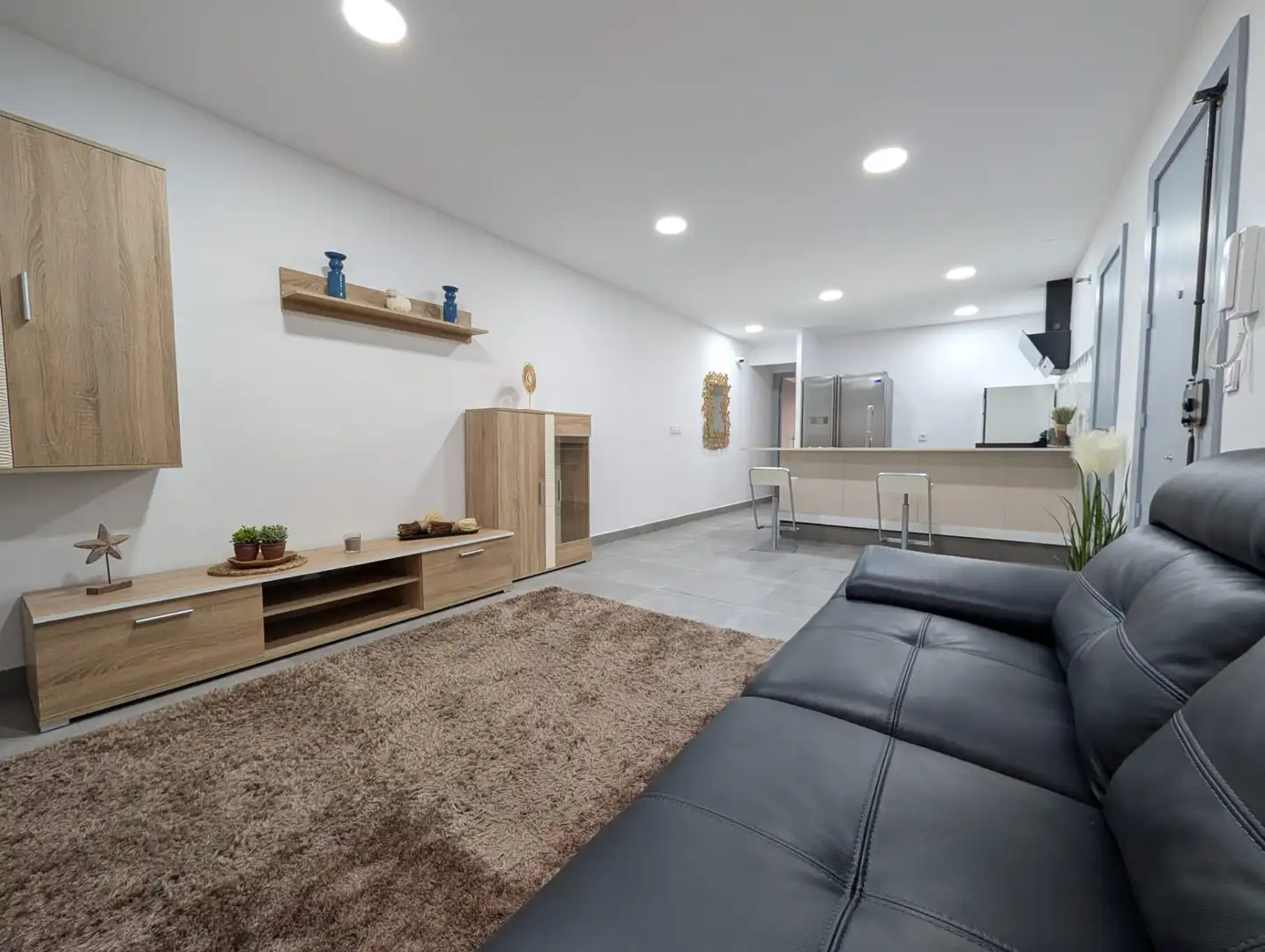 Living room of Attic for rent in Badalona  with Air Conditioner, Parquet flooring and Terrace
