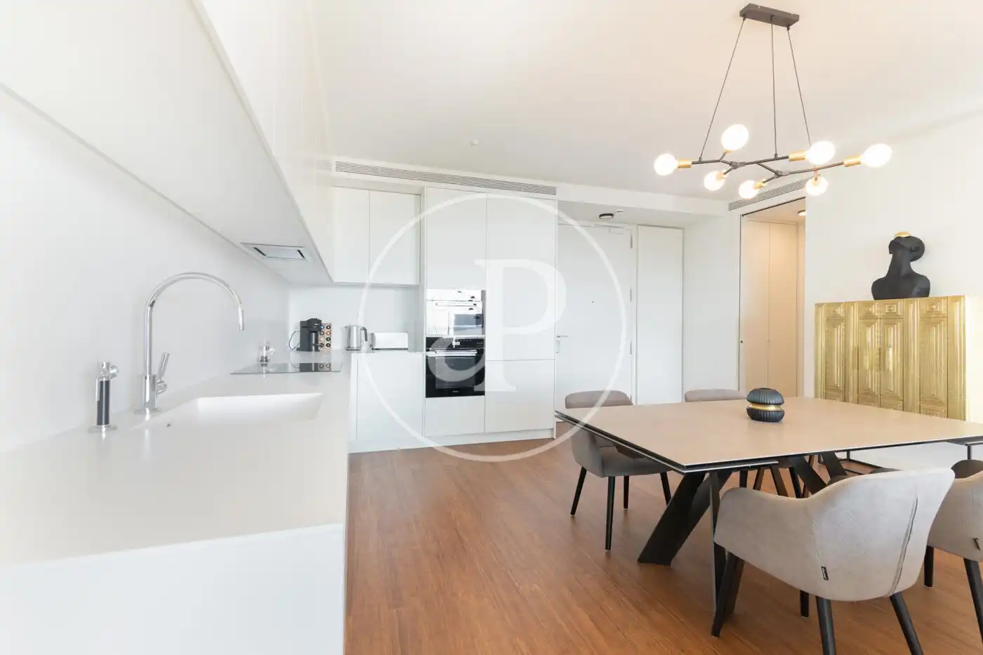 Cocina de Piso de alquiler en Barcelona con Aire acondicionado, Calefacción y Terraza