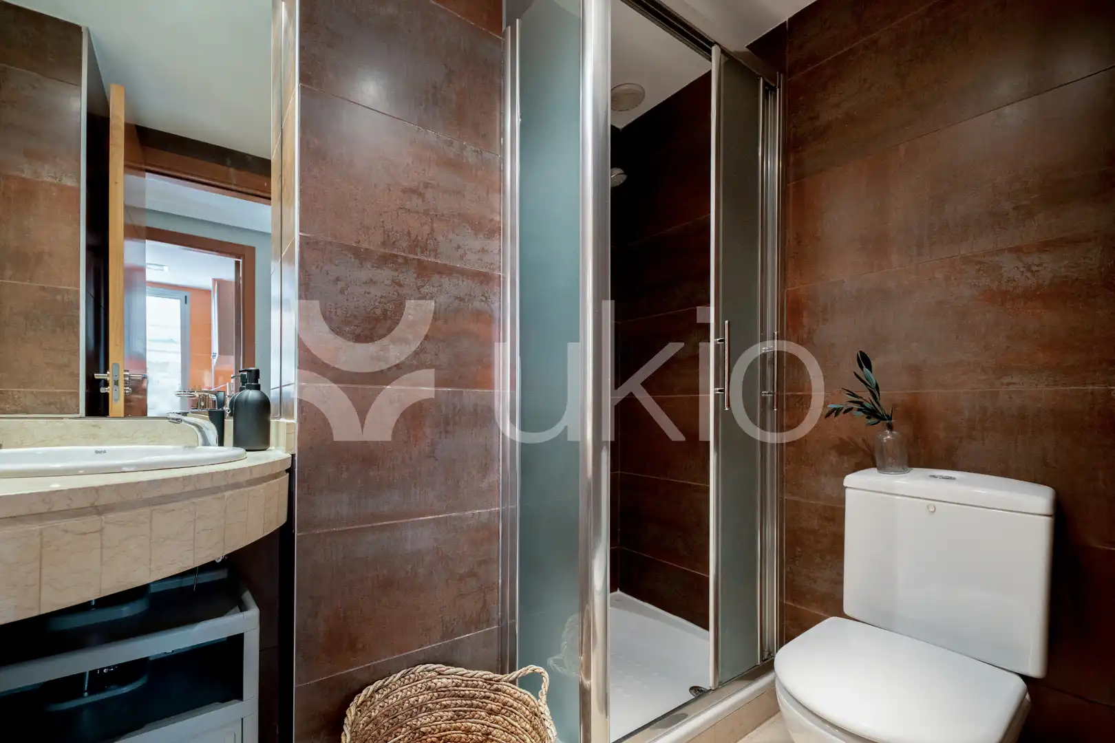 Bany de Apartament de lloguer en Madrid amb Aire condicionat, Calefacció i Moblat