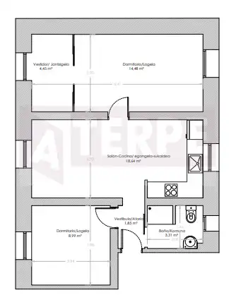 Cocina de Piso en venta en Errenteria con Calefacción