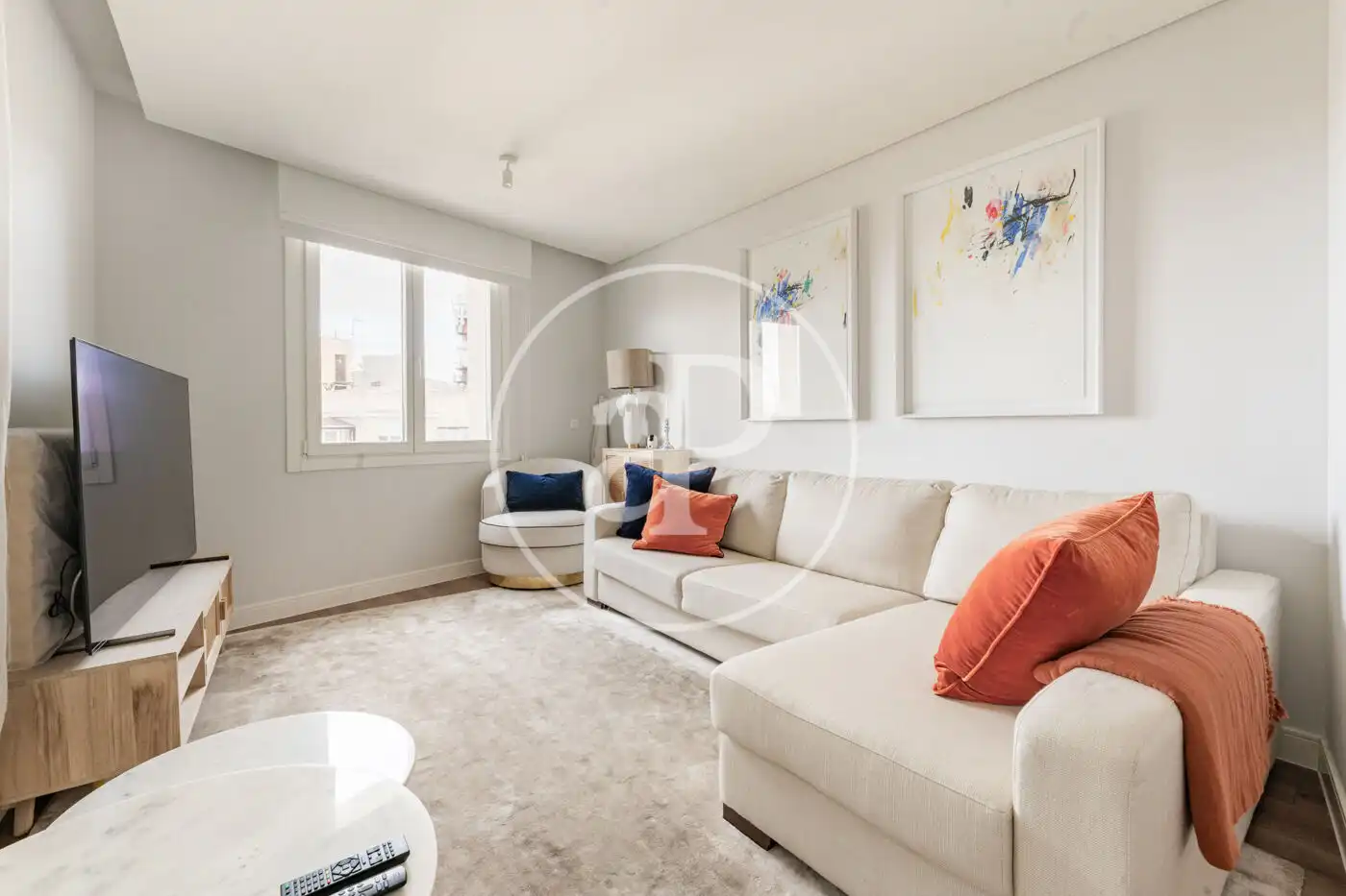 Wohnzimmer von Wohnung zum Verkauf in Madrid mit Klimaanlage, Heizung und Terrasse