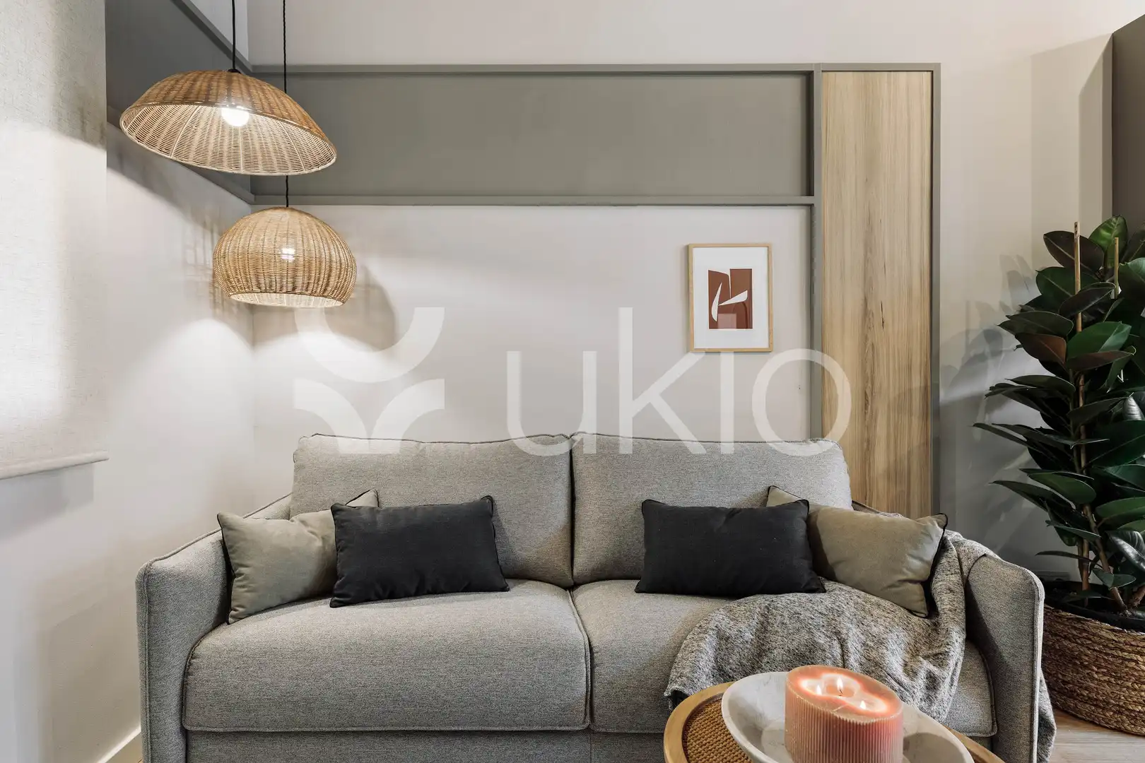 Sala d'estar de Apartament de lloguer en Barcelona amb Aire condicionat, Calefacció i Terrassa